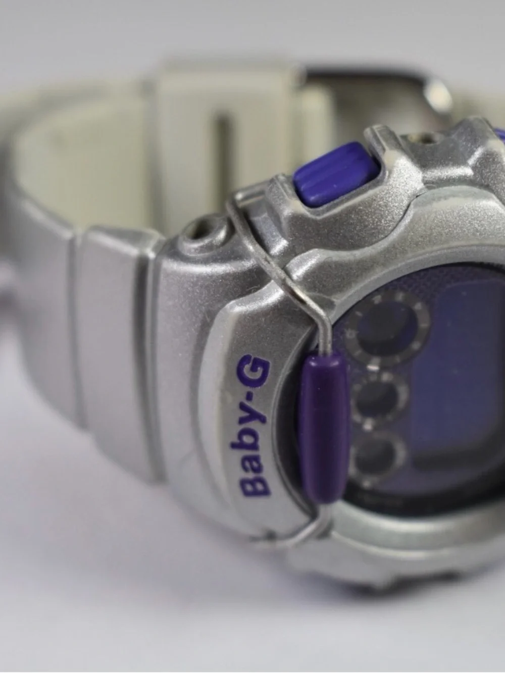 Casio Baby-G Silver Watch with Purple Dial